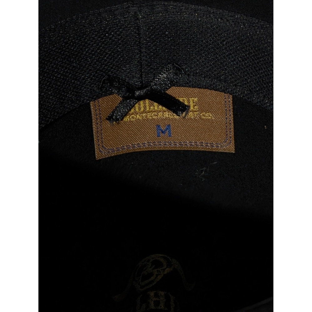 Bullhide Ghost Rider Cowboy Hat Mens M Black Wool Felt Skull Spikes Western - Picture 10 of 13